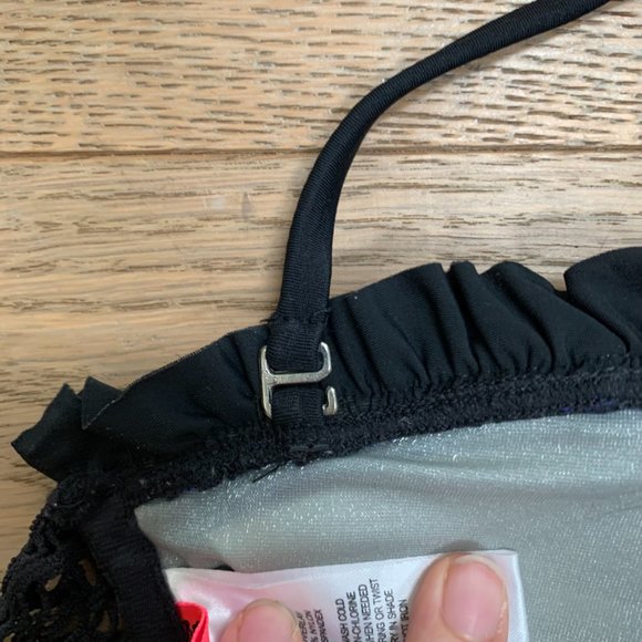 Betsey Johnson Love Lace Crochet Matching Bikini Set - Picture 12 of 16